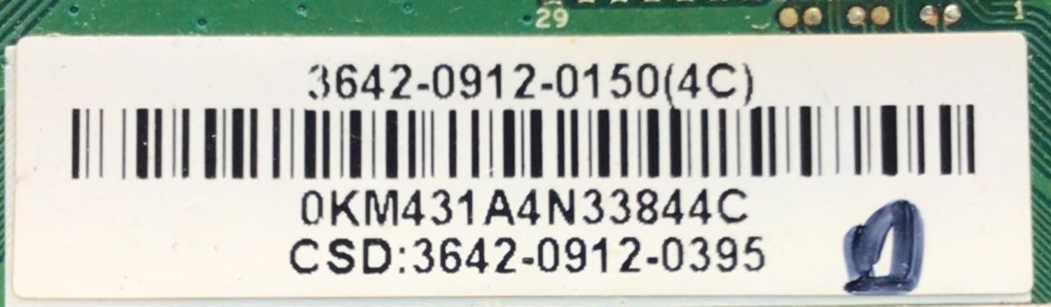 MAIN PARA TV VIZIO / NUMERO DE PARTE 3640-0912-0150 / 0170-2272-3174 / 0K0431A4N33844C / 3642-0912-0395 / PANEL LC420EUH-SCR1 / MODELO M420NV - Imagen 2